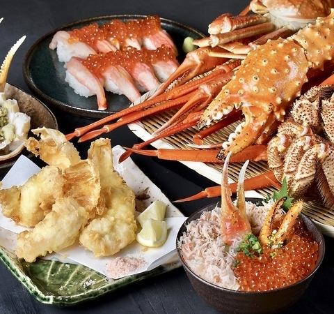 築地駅徒歩4分!ズワイガニやタラバガニなど世界のかにが大集合☆