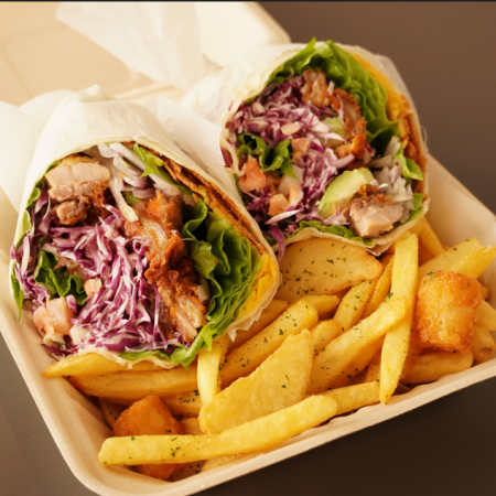 トリプルチーズチキンブリトー【ポテト付き】