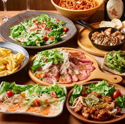 【원 랭크상의 호화 코스☆】3시간 음료 무제한 포함 전 10품 “만능 코스” 5480엔⇒3990엔(부가세 포함)