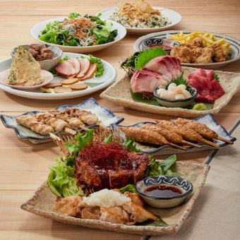 ◆Welcome and farewell party plan◆High-class banquet featuring two deluxe types of Choshu chicken and Shikano Kogen pork as main dishes [8 dishes in total]