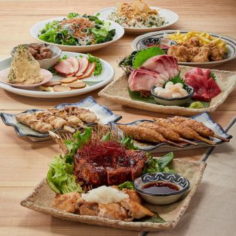 ◆Welcome and farewell party plan◆Dassai 2 hours all-you-can-drink included! Main course is Choshu chicken and 2 kinds of Shikano Kogen pork, advanced banquet [8 dishes]