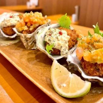 【150分飲み放題】季節を楽しむ新年会・送別会！牡蠣と串揚の欲張り宴会◎旬の味覚コース6,000円