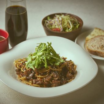 【万博応援グルメ】うまうま ～大阪産河内鴨と椎茸のラグーソースパスタ～
