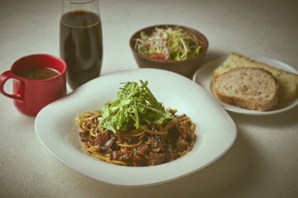 【万博応援グルメ】うまうま ～大阪産河内鴨と椎茸のラグーソースパスタ～