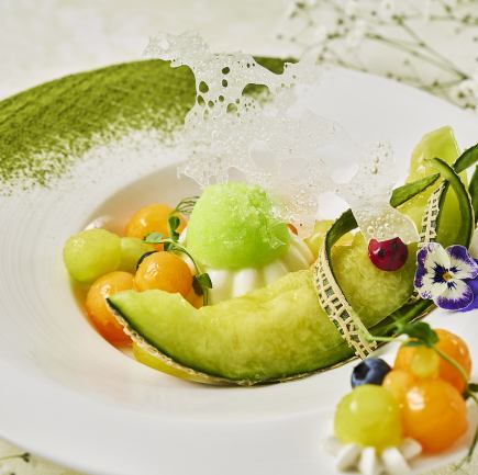 乾杯スパークリング付　Afternoon Tea Set 「Green Pallet ～抹茶×メロンのsweet duo～」