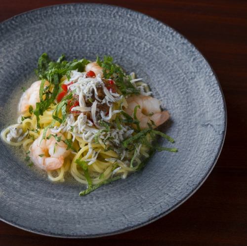 海老としらすの和風パスタ