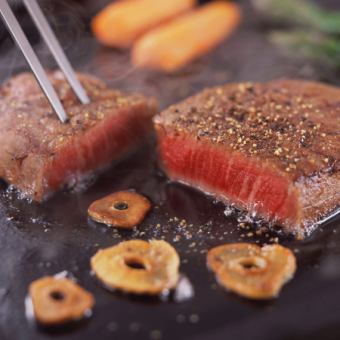 【含120分鐘無限暢飲】特選日本黑毛牛沙朗牛排、魚貝類鐵板燒，共7道菜品