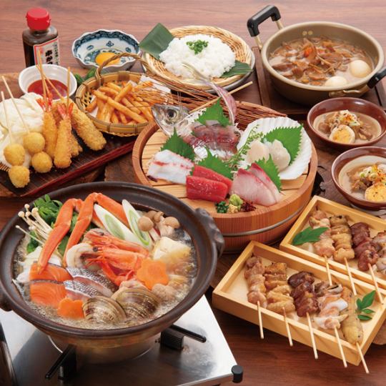 [Cooked Proud Seafood Hot Pot Course] Includes 2 hours of all-you-can-drink including draft beer, 6 dishes total, 5,000 yen (tax included)