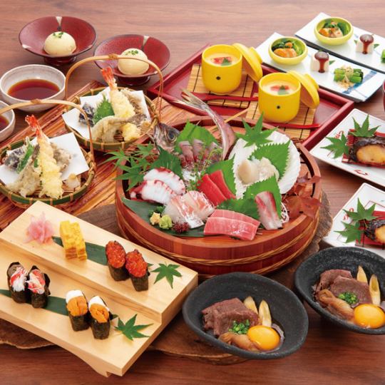 [Traditional Japanese Course] 2 hours of all-you-can-drink including draft beer, 8 dishes total, 6,000 yen (tax included)