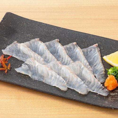 Thinly sliced halibut