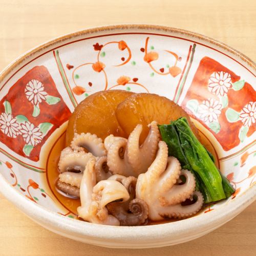 Softly simmered octopus and radish