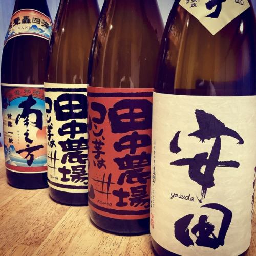 シェフの地元九州のから取り揃えた焼酎