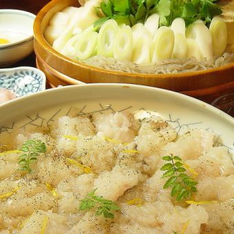 ≪夏季传统≫ 季节“Hamosuki Nabe”或“Hamochiri Nabe”套餐 6,600日元
