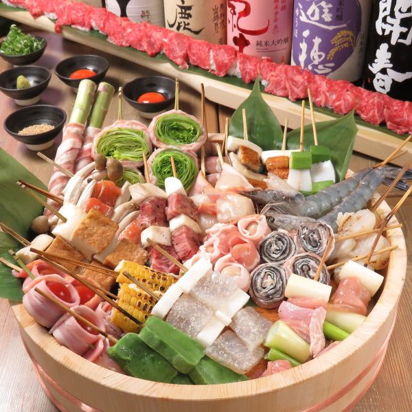 【宴会用♪】可以品尝到话题的yukhoe寿司和有名的kuwa-yaki【yokubari套餐】3,850日元