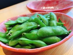 Edamame/Hiyayakko/Takuan pickled in tamari soy sauce/Gari for sushi