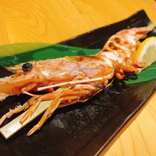 Red shrimp skewer