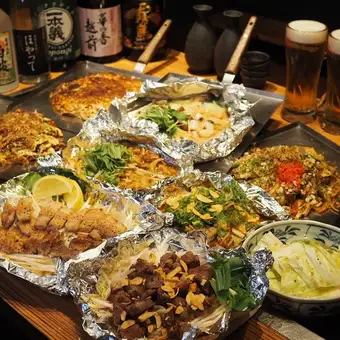 【大好評!笑兵衛コース】ガッツリ食べてガッツリ飲む方!料理10品生ビール込120分飲み放題 4名様~