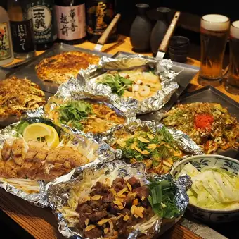 【大好評!笑兵衛コース】ガッツリ食べてガッツリ飲む方!料理10品生ビール込120分飲み放題 4名様~