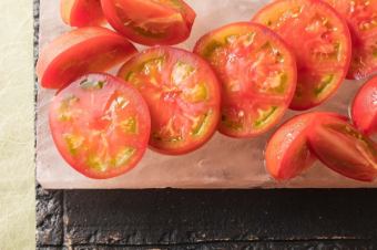 Fruit tomato rock salt plate