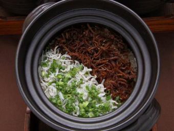 Sansho Chirimen, Shirasu rice