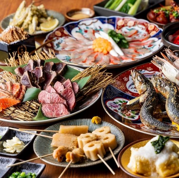 横須賀中央駅徒歩2分！2025年2月NEW OPENの炉端焼きと藁焼きのお店「炉端焼き 真 ～Shin～」/特大キンキ、あまご塩焼き、大トロイワシなど新鮮な魚を職人が焼き上げる「炉端焼き」は当店の名物料理！さらに、土佐カツオや黒毛和牛の雌牛A5等級カイミノ、アカネマスなどこだわりの食材を藁焼きで堪能◎