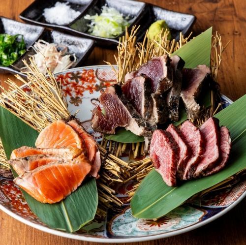 藁焼き三種盛り