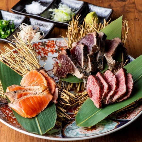 ＼当店オススメ／藁焼き三種盛り