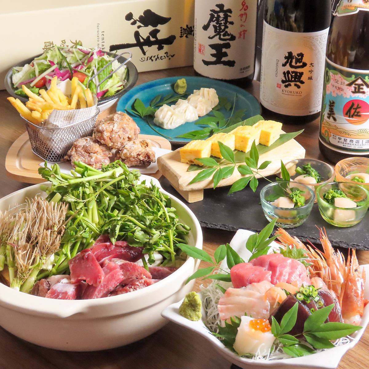 豊洲直送鮮魚使用。店主自ら全国を回りその日限りの魚介をご提供