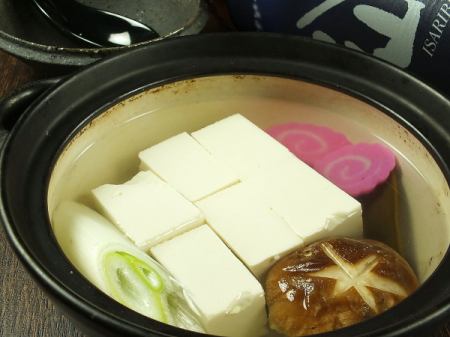 Handmade tofu, yudofu