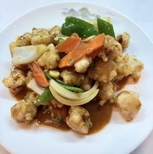 揚げ豚肉の甘酢和え