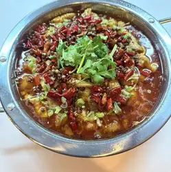 アヒルとホルモン甘辛ため