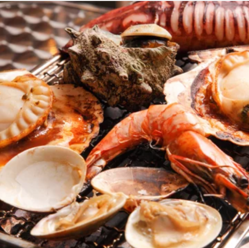 臨場感満点♪浜焼き体験！