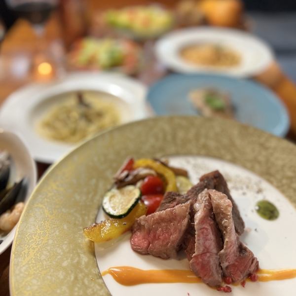 120分飲放付【松坂牛】【豪華海鮮】など贅沢料理のグループ専用フルコース 11,400円(税込)