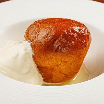 Baba au Rhum with a strong rum flavor