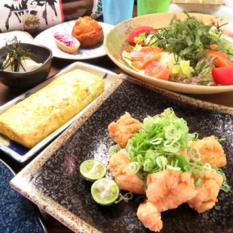 [Okinawa girls' night out course] Sashimi x sea grapes fisherman's salad, a choice of main course, and 8 other dishes, 90 minutes all-you-can-drink ⇒ 4,000 (tax included)