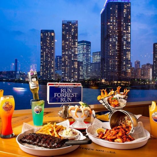 映画「フォレスト・ガンプ」をテーマにしたアメリカン・シーフード・レストラン