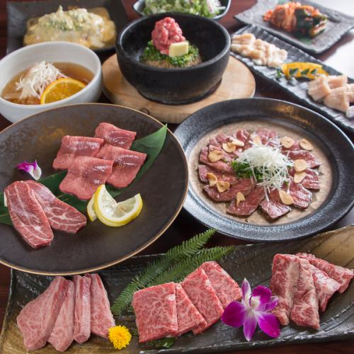≪飲み放題付き◎デートや接待などのお食事に最適◎≫最高ランクの極上黒毛和牛を愉しむ。”栄華コース”