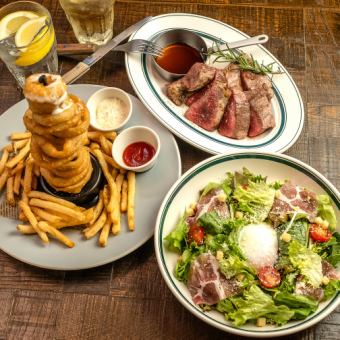 【昼飲み限定】飲み放題付き昼宴会コース120分付(Lo30分前)