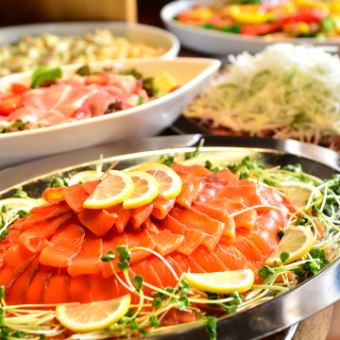 Popular for corporate banquets and various parties! 8 dishes + 90 minutes with free drinks for 4,800 yen (tax included)