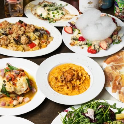 飲み放題付き！濃厚雲丹のパスタがついたコース8700円（税込み）