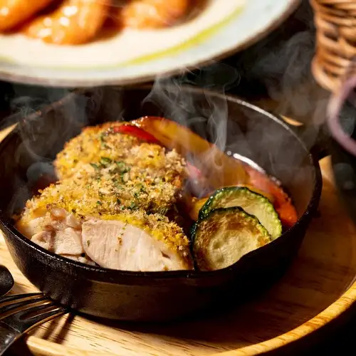 あべどりの香草パン粉焼き ～特製マスタードソース～