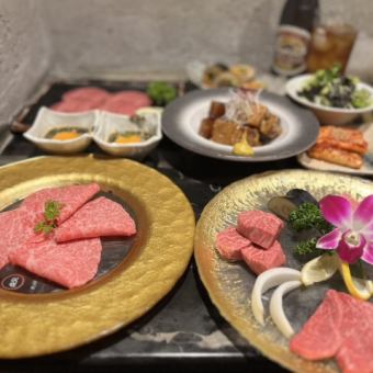 [Limited Time Offer!] Free all-you-can-drink soft drinks! 7 dishes including salted tongue and premium seared yukhoe for 5,000 yen