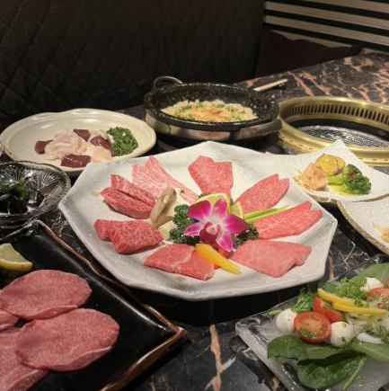 [Limited Time Offer!] 7 dishes including salted tongue, 8 kinds of Wagyu beef, and dessert for 5,000 yen