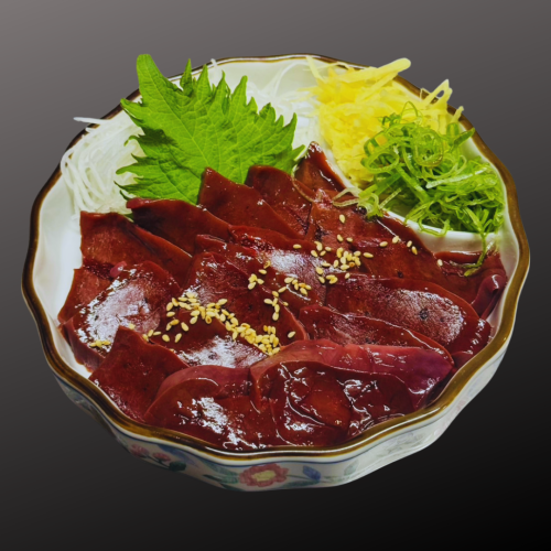 Lamb liver sashimi