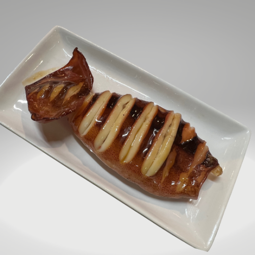 Grilled squid with the shells removed.
