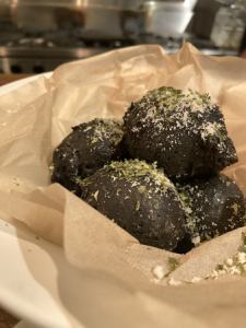 Squid ink zeppole