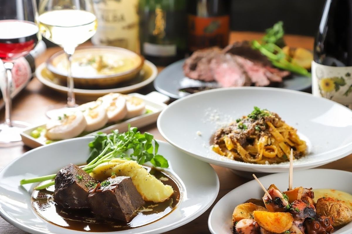 A wine bistro located at Ningyocho Station! Standing and drinking on the first floor, and all-you-can-drink seats on the second floor for parties