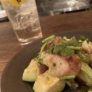 Octopus and avocado salad