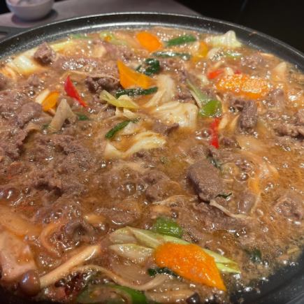 B [2 hours all-you-can-drink included] Korean-style sukiyaki and teppan bulgogi course [6,000 yen → 5,000 yen]