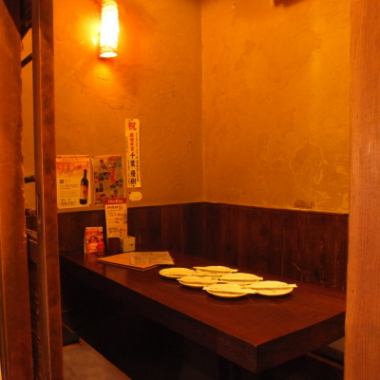 Semi-private room seats that can be enjoyed on dates etc. ♪